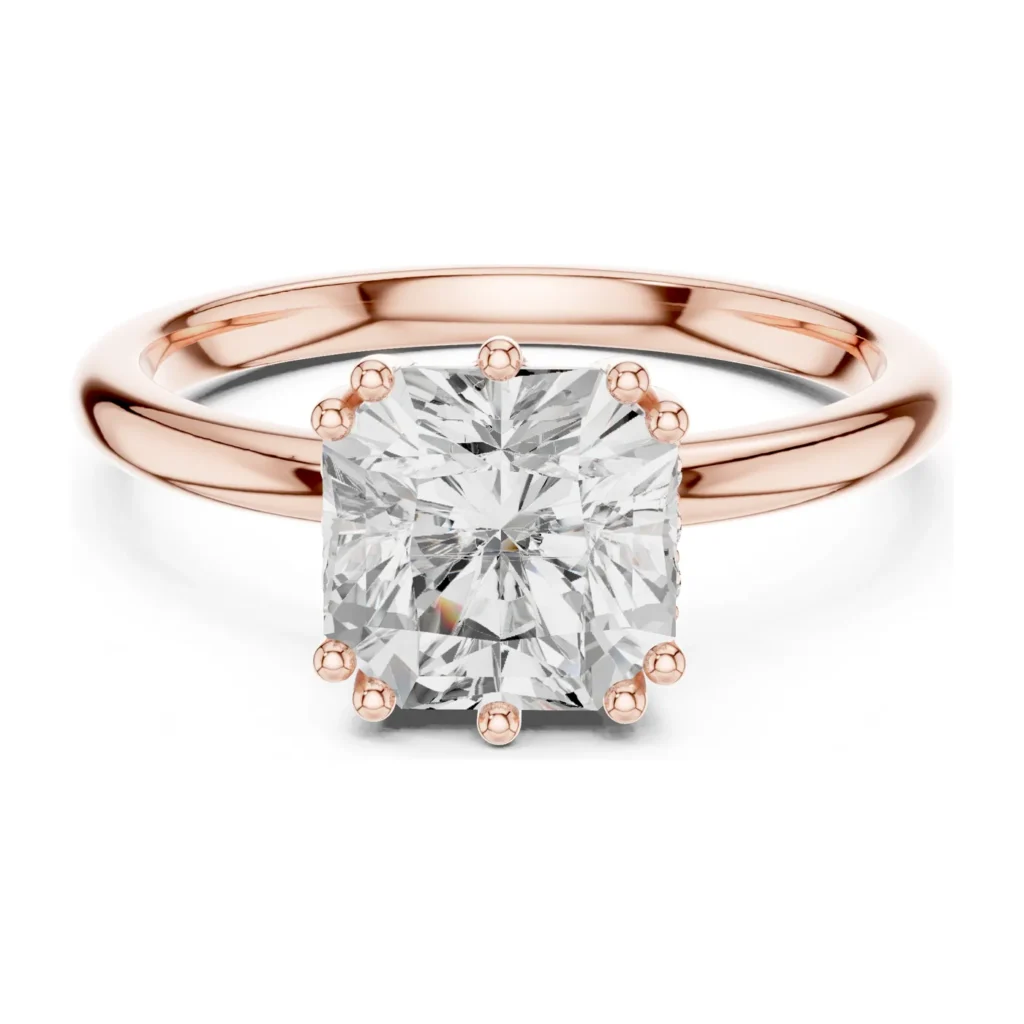 Cushion Six-Prong Plain Solitaire — photo 12