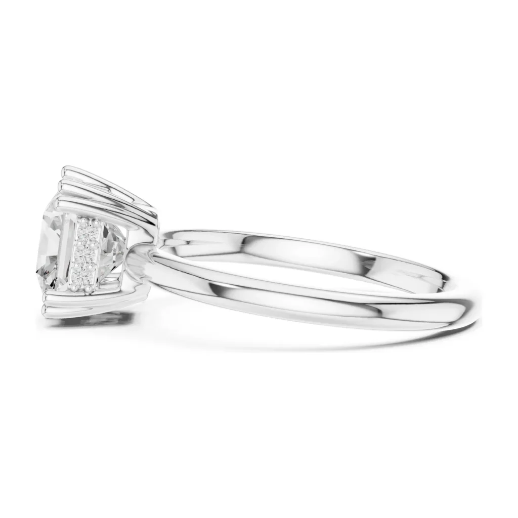 Cushion Six-Prong Plain Solitaire — photo 7