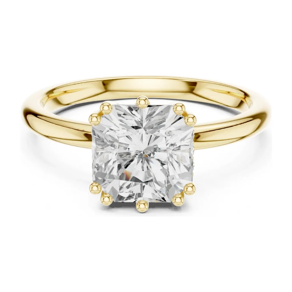 Cushion Six-Prong Plain Solitaire — photo 4