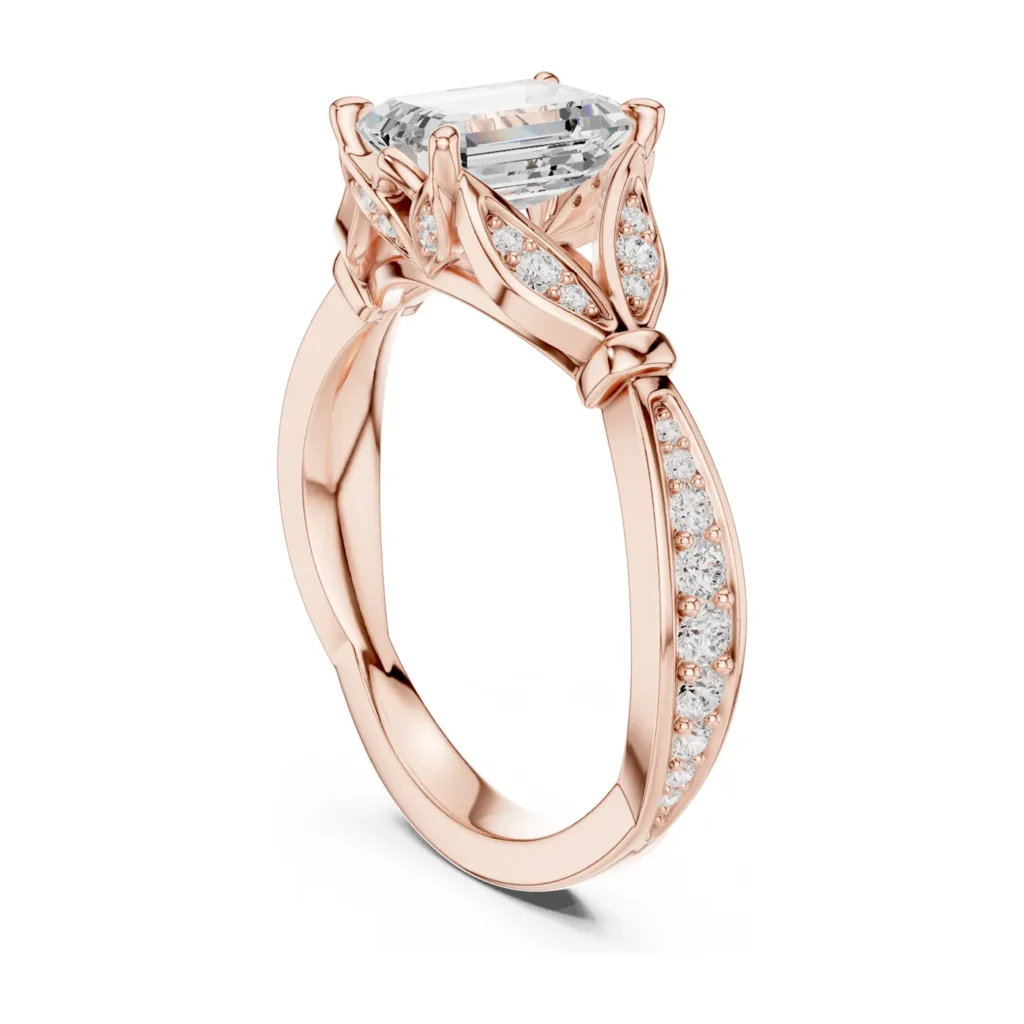 Radiant-Cut Ring with Trillion Sides & Twist Band — photo 9