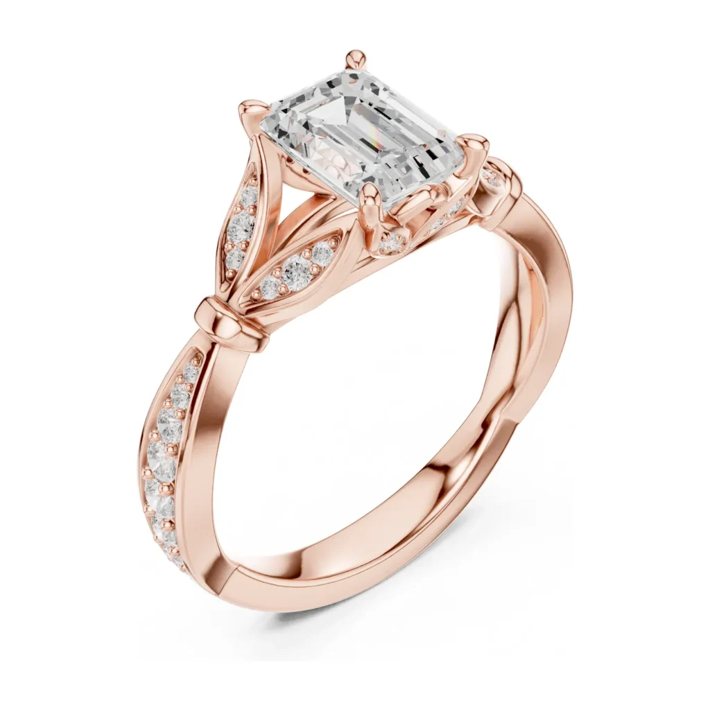 Radiant-Cut Ring with Trillion Sides & Twist Band — photo 10