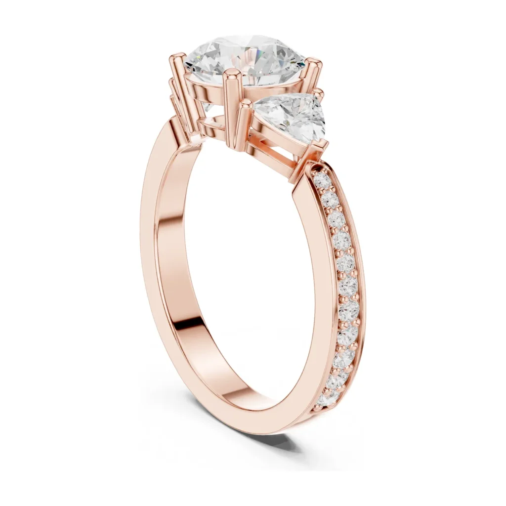 Oval Ring with Trillion Sides & Plain Band — photo 9