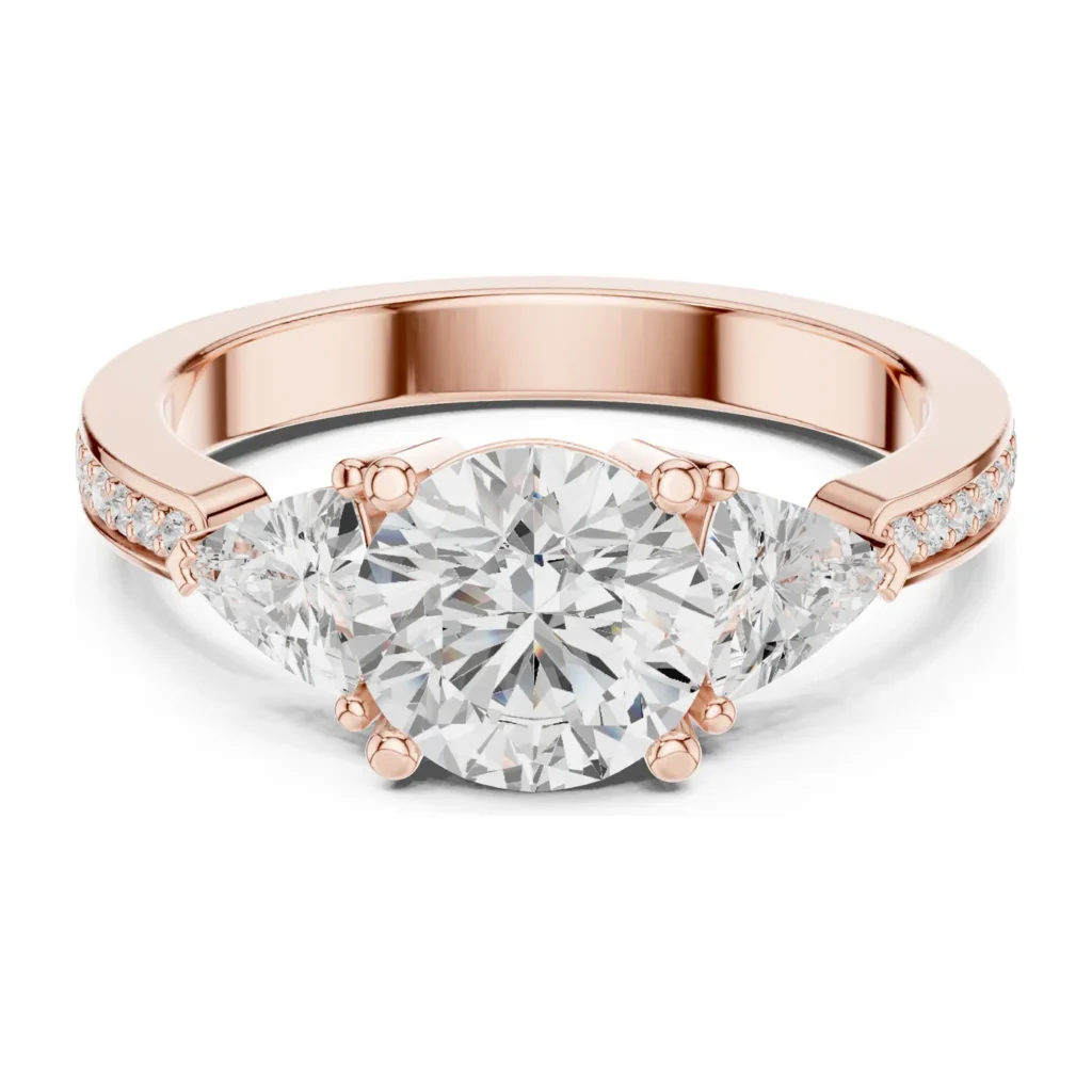 Oval Ring with Trillion Sides & Plain Band — photo 12