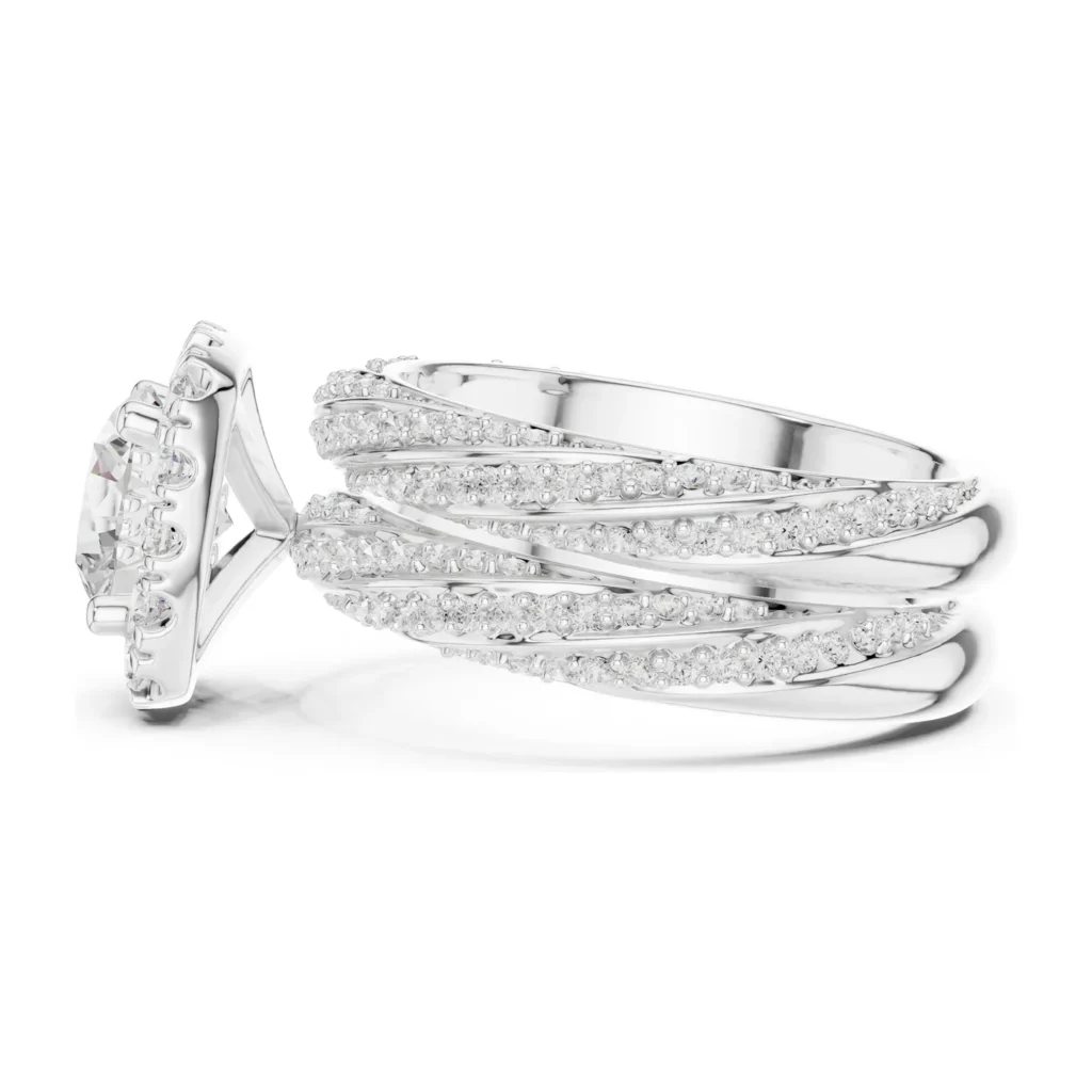 Cushion Halo Multi-Pavé Bridal Set — photo 7