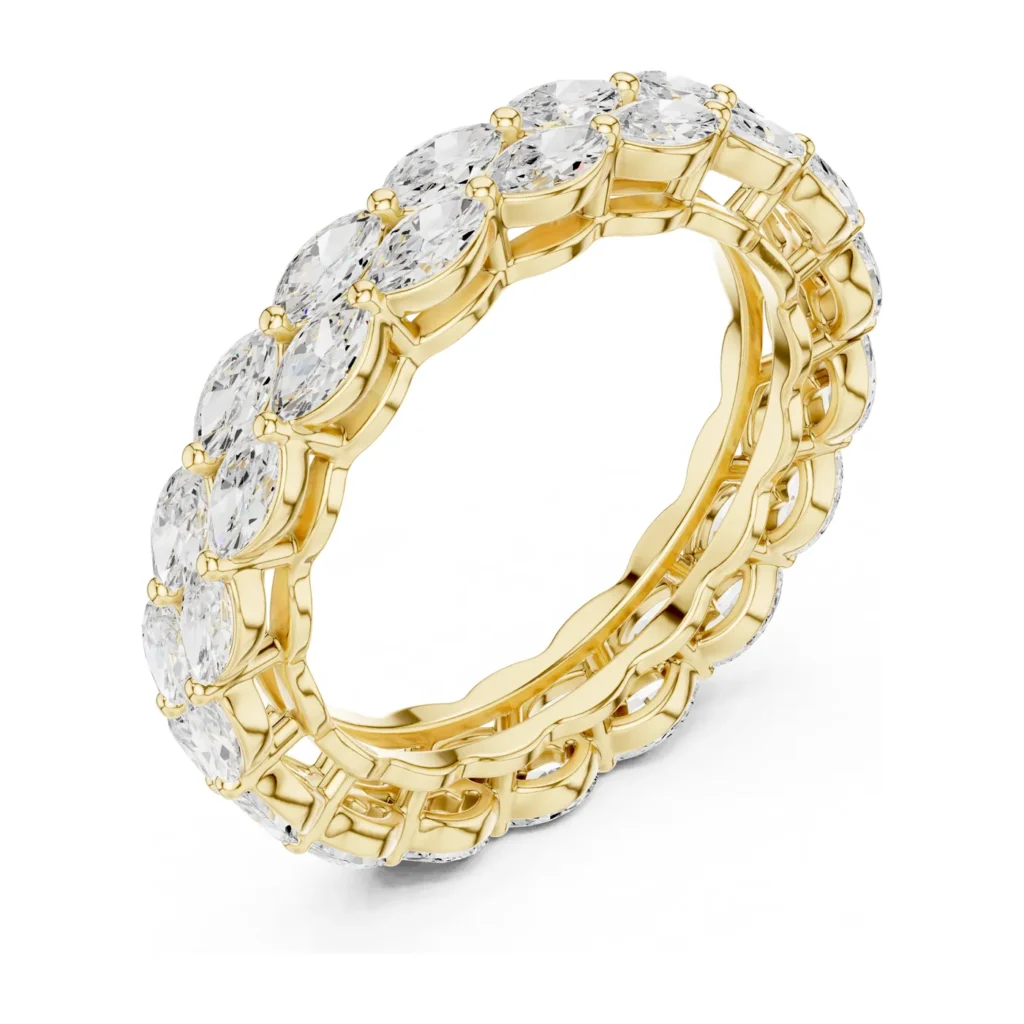 Mixed-Shape Halo Cluster Eternity Band — photo 2