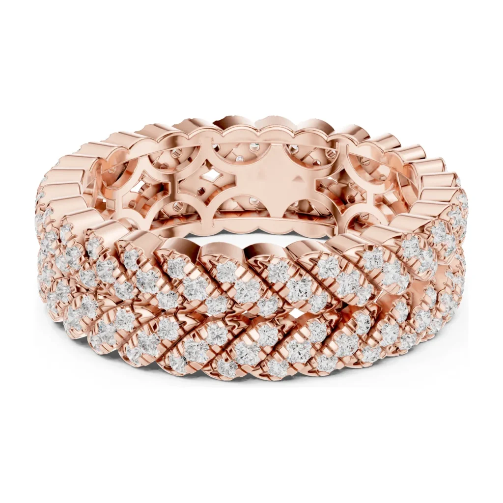 Woven Pavé Wide Band — photo 12