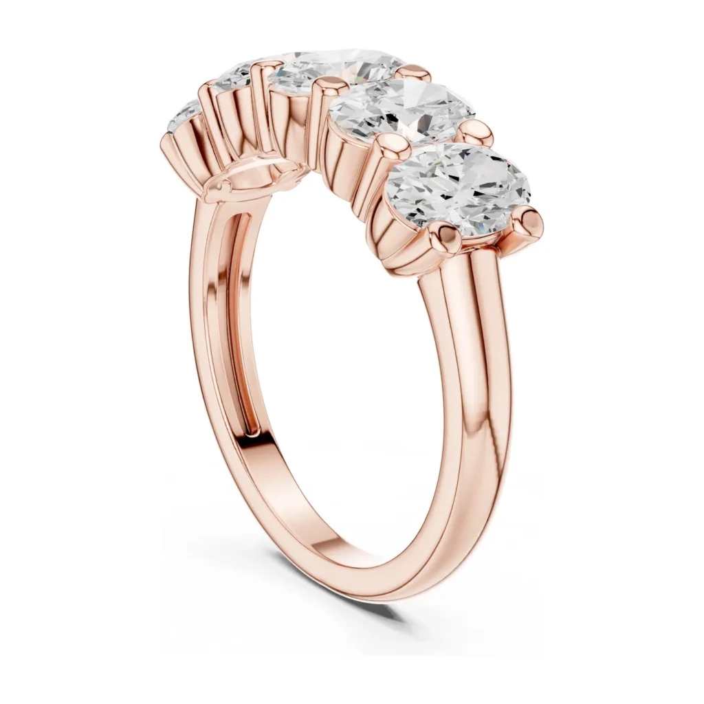 Oval Five-Stone Cluster Band — photo 9