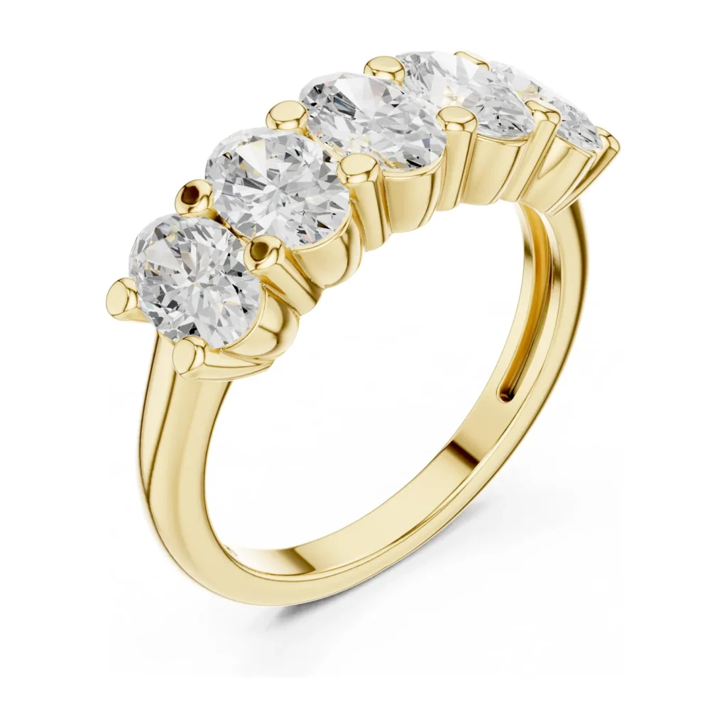 Oval Five-Stone Cluster Band — photo 2