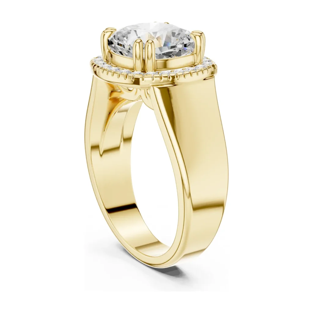 Cushion Halo Wide-Shank Ring