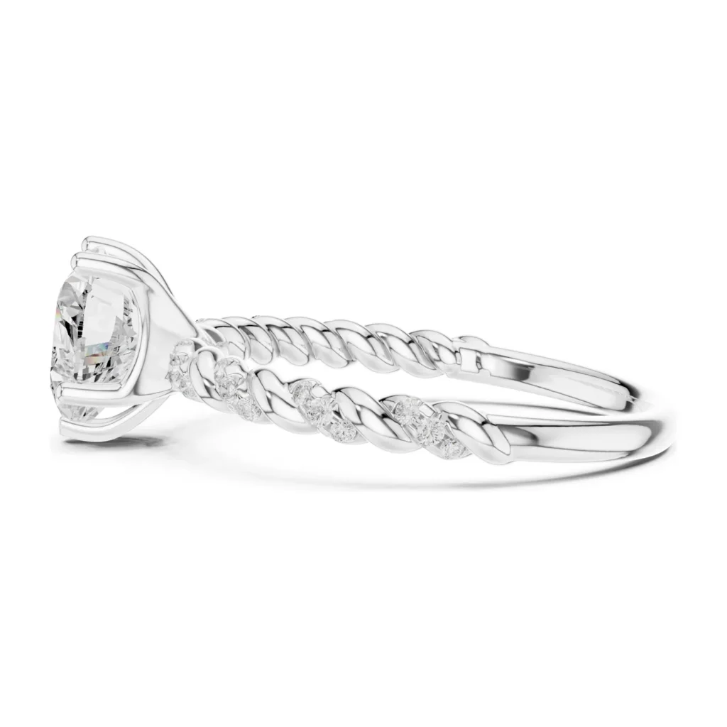 Heart Solitaire Beaded Band Ring — photo 7