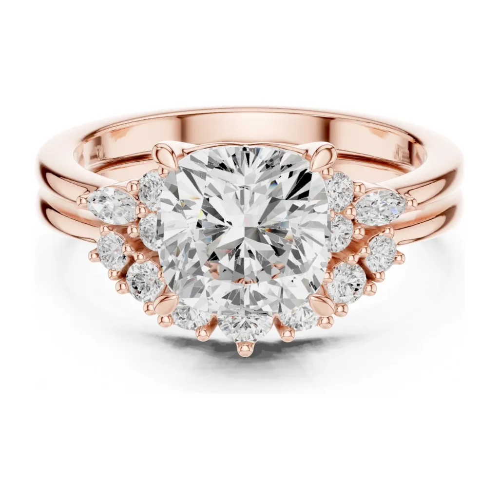 Round Cluster Bridal Set — photo 12