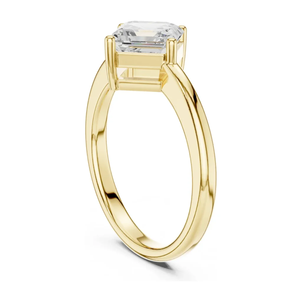 Asscher-Cut Kite Bypass Ring