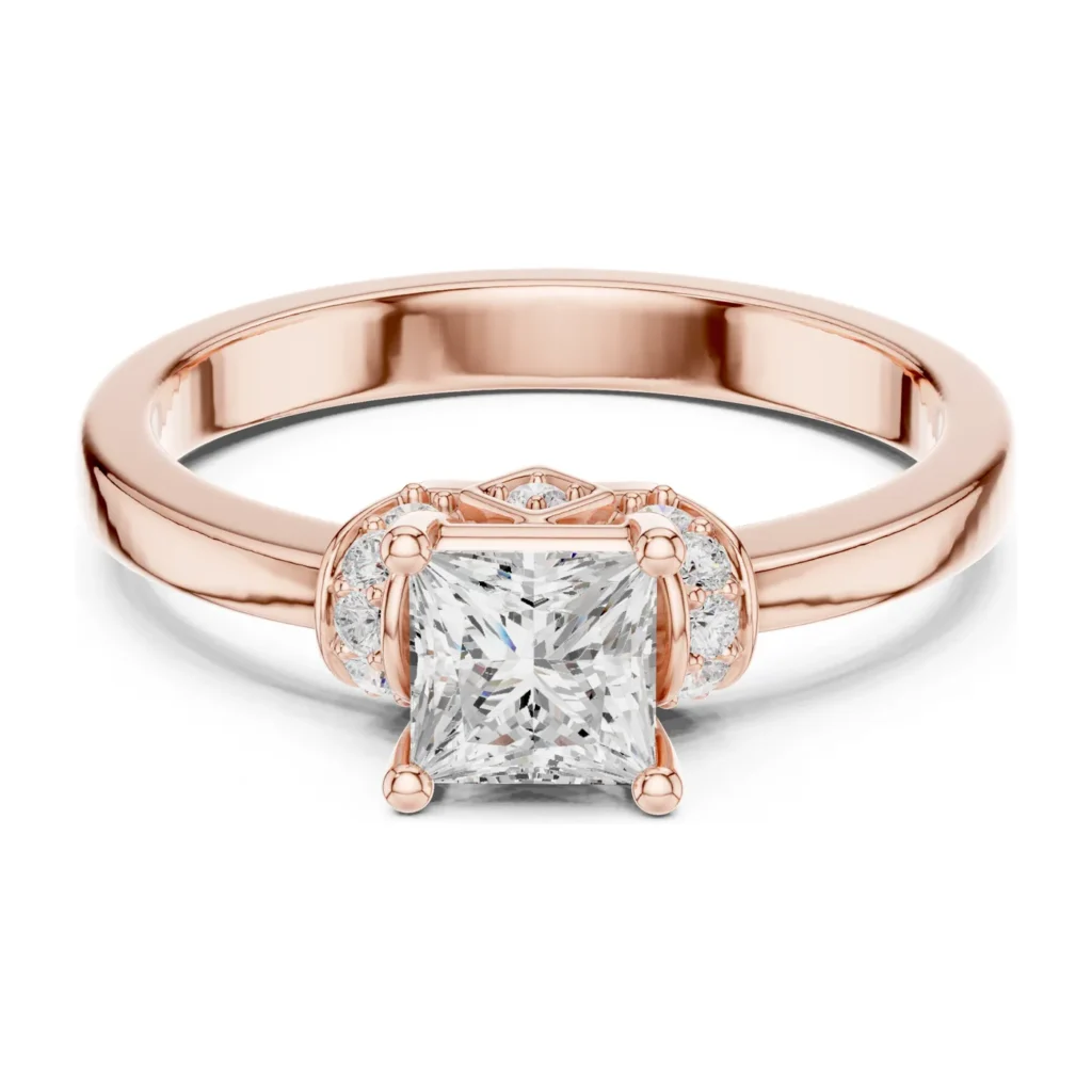 Princess-Cut Hidden Halo Ring — photo 12