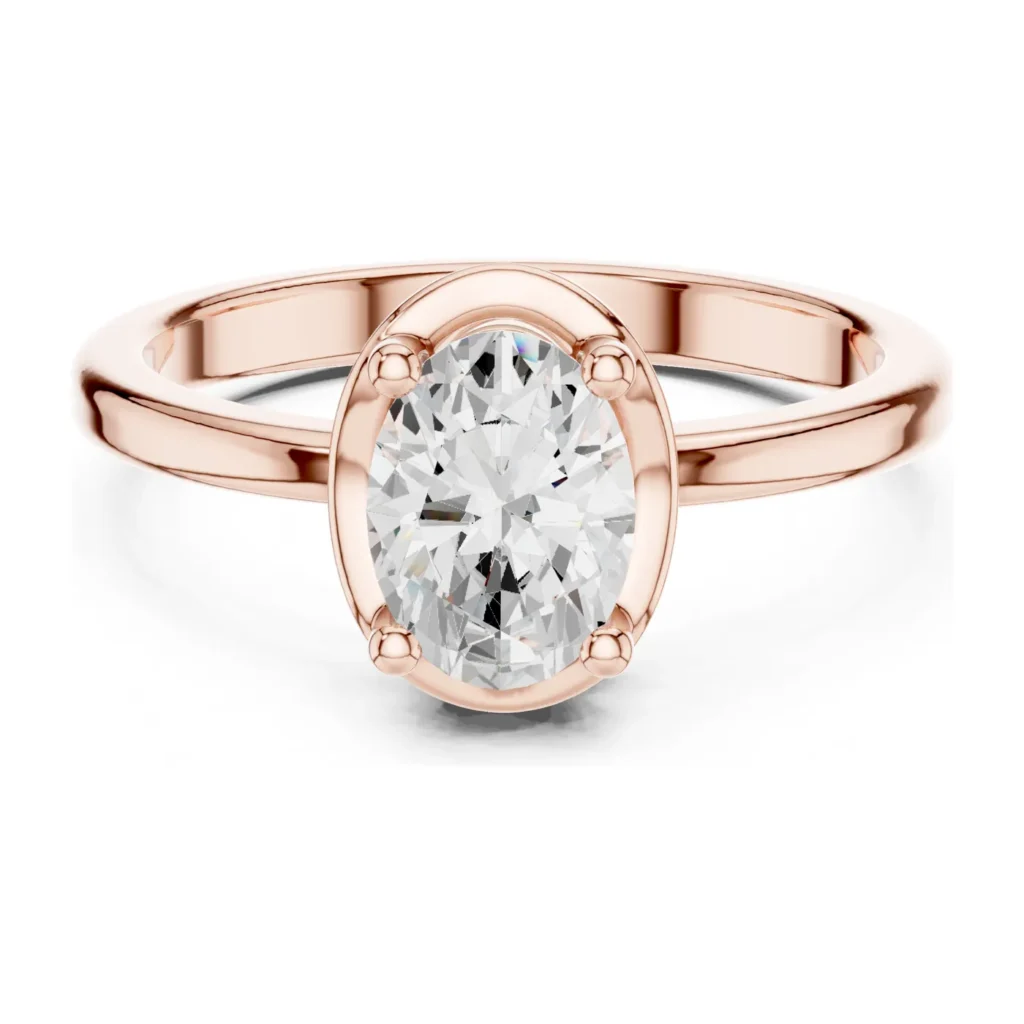 Oval Half-Bezel Ring — photo 12