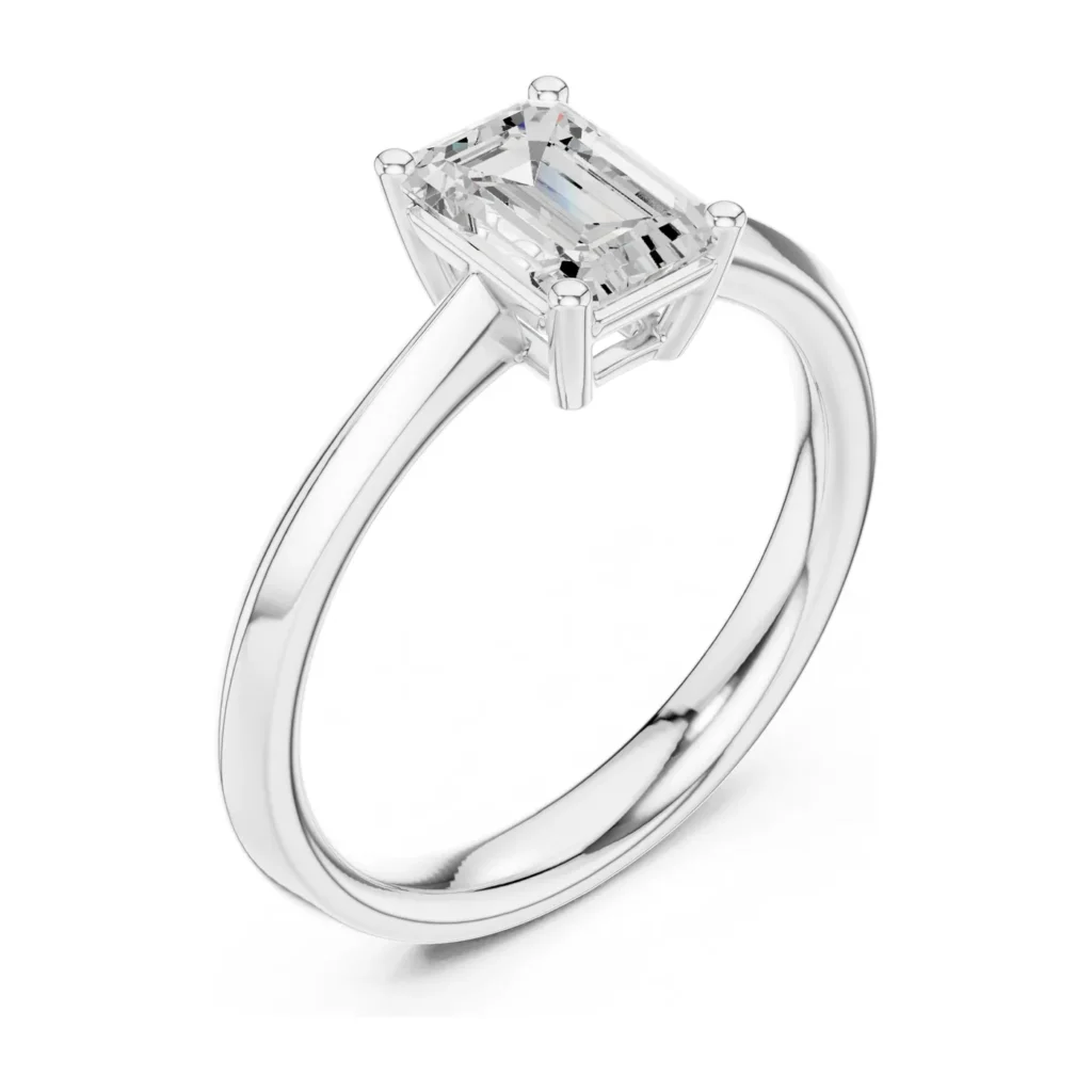 Emerald-Cut Classic Solitaire Ring — photo 6