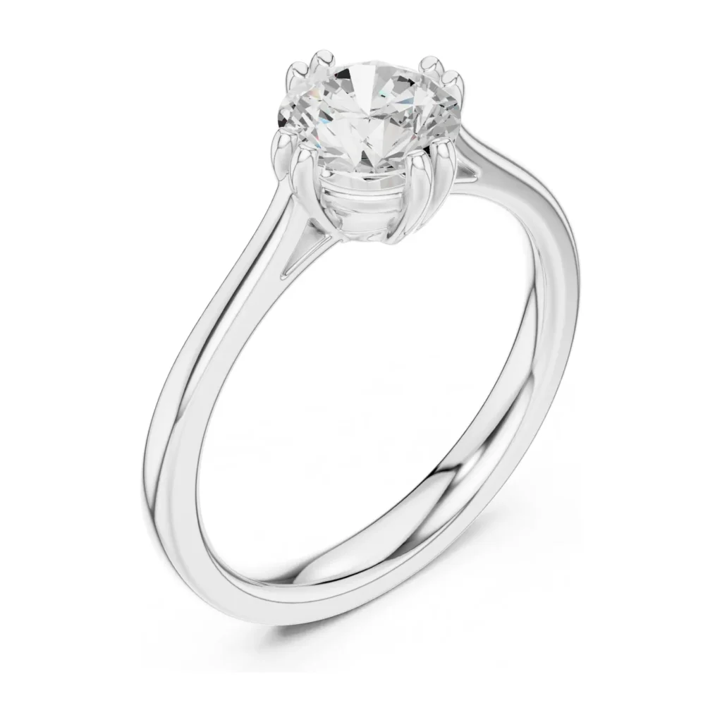 Round Double-Claw Solitaire Ring — photo 6