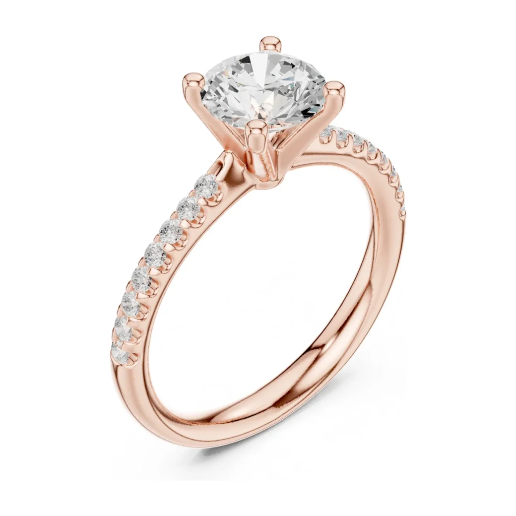 Round Four-Prong Pavé Solitaire — photo 10