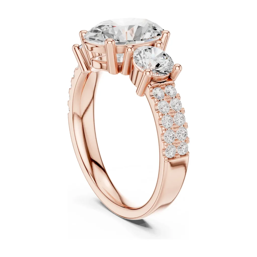 Oval Three-Stone Graduated Ring — photo 9