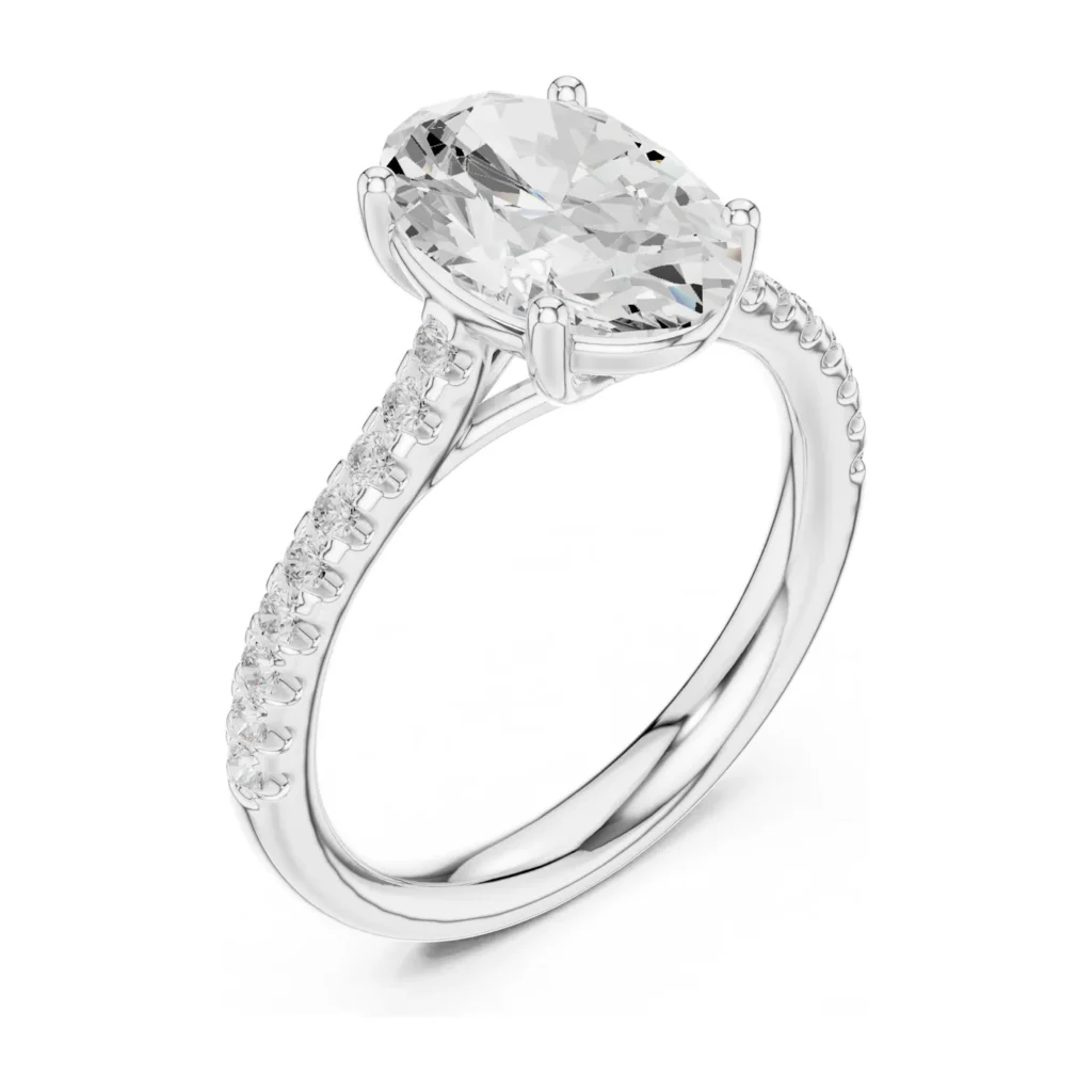 Oval Grand Pavé Solitaire — photo 6