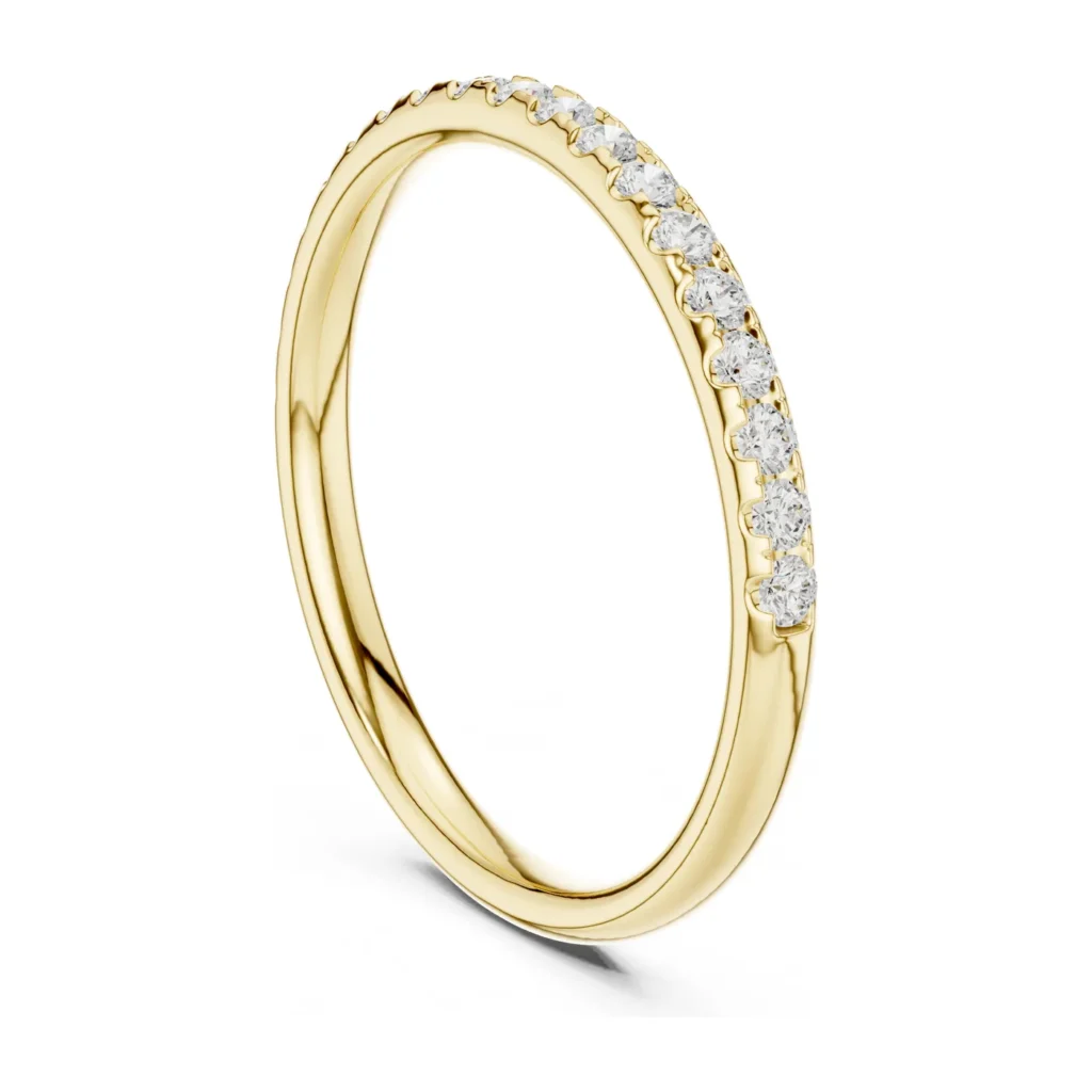 French Pavé Wedding Band