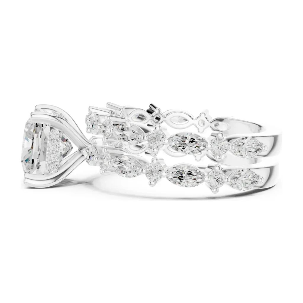 Cushion Marquise Cluster Band Ring — photo 7
