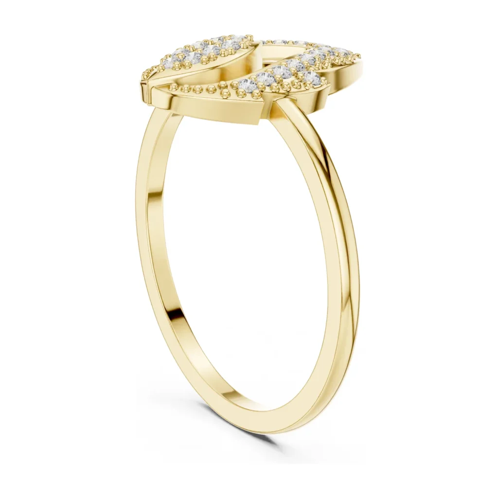 Pavé Marquise Swirl Ring