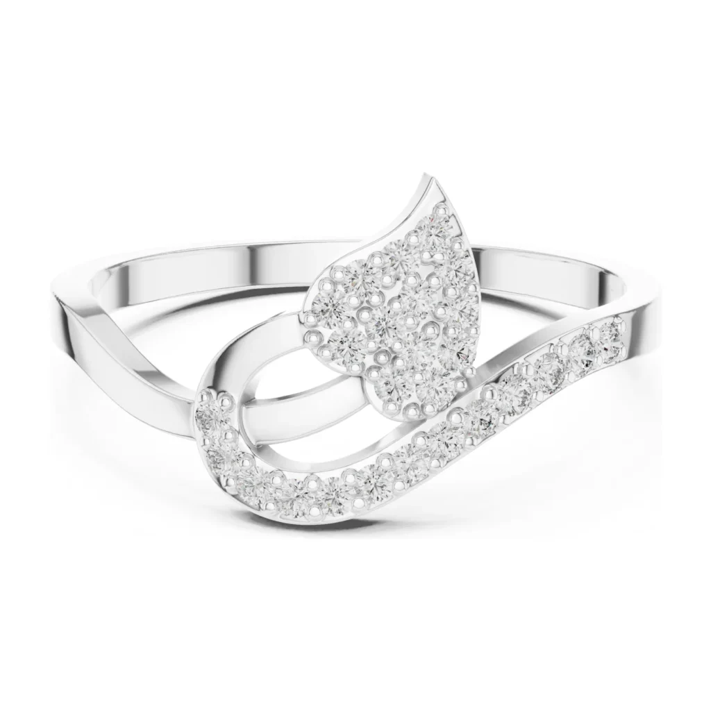 Pavé Leaf Wrap Ring — photo 8