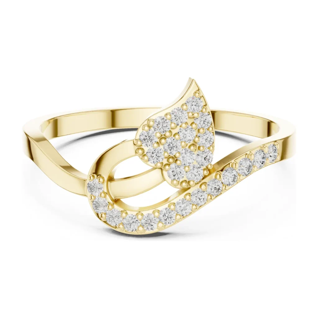 Pavé Leaf Wrap Ring — photo 4