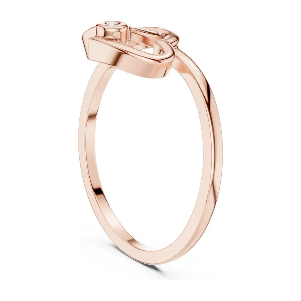 Gold Heart Knot Ring — photo 9
