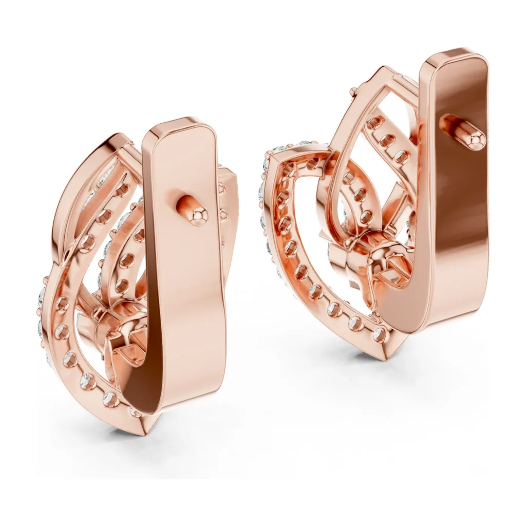 Pavé Leaf Swirl Earrings — photo 11