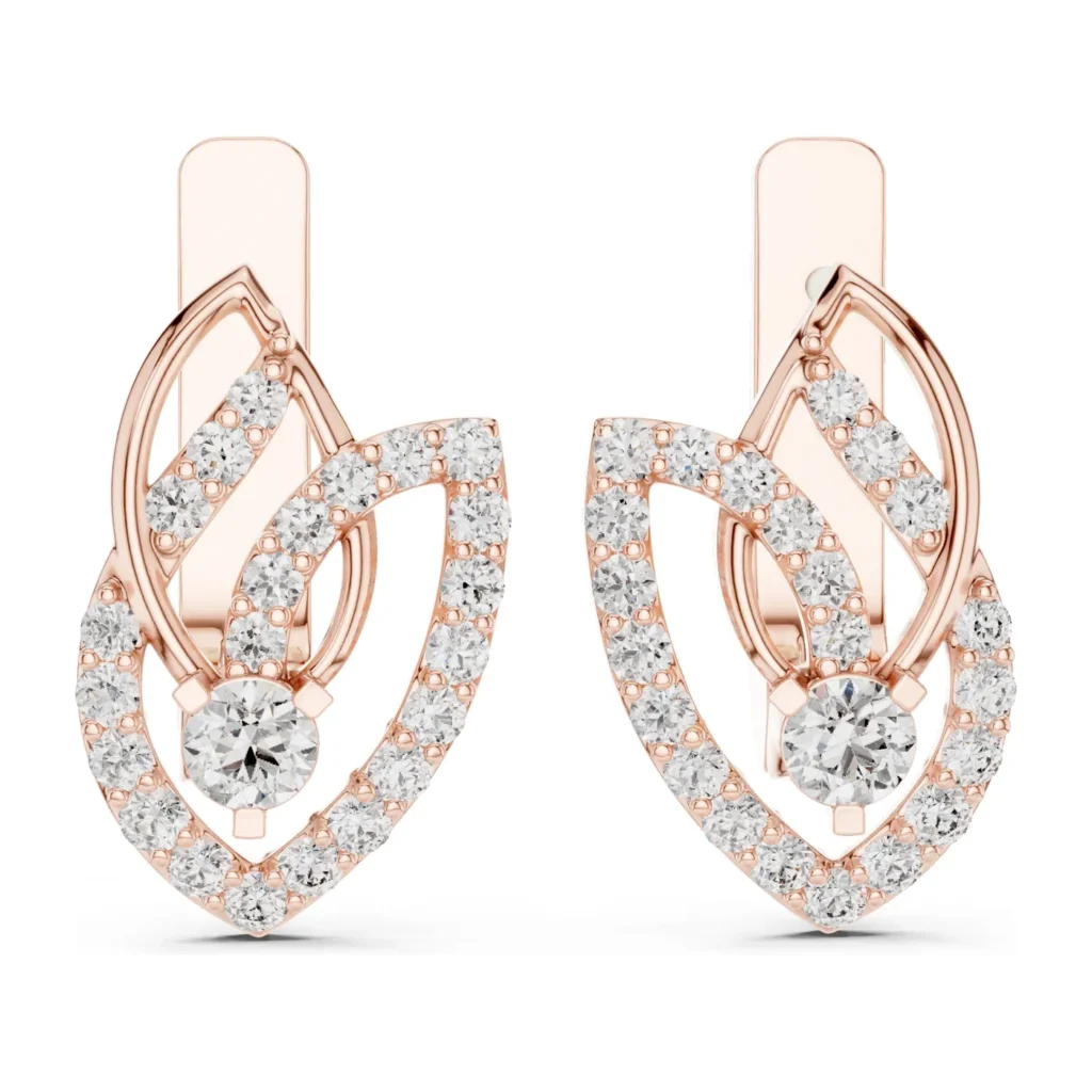 Pavé Leaf Swirl Earrings — photo 12