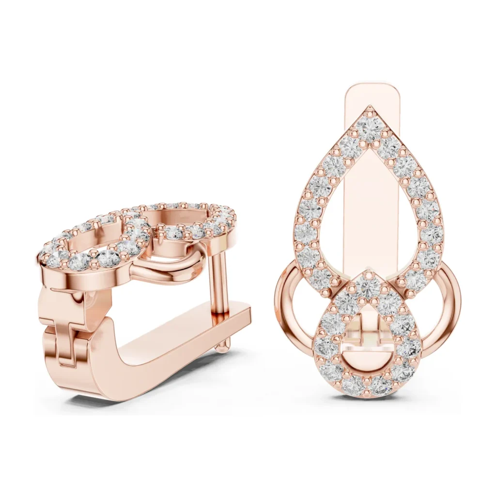 Pavé Teardrop Loop Earrings — photo 9
