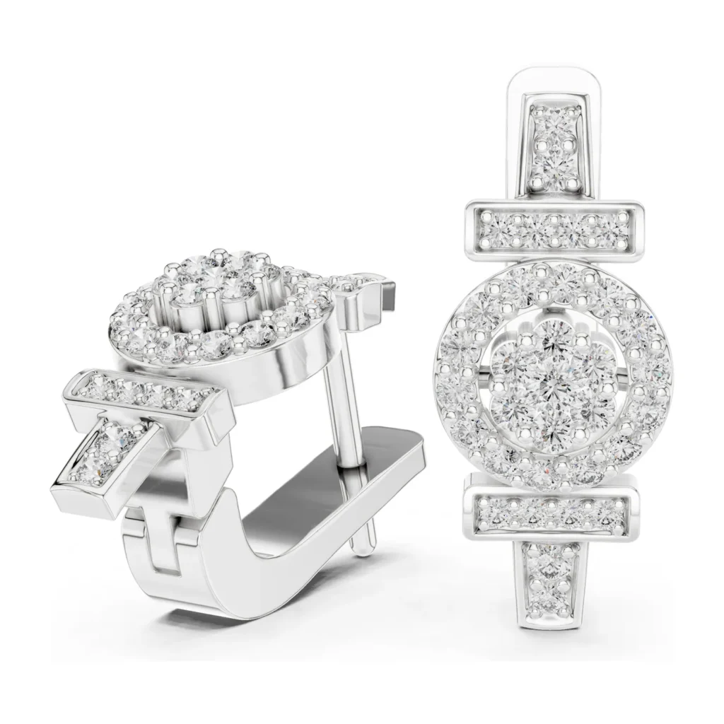 Halo Cluster Bar Earrings — photo 5