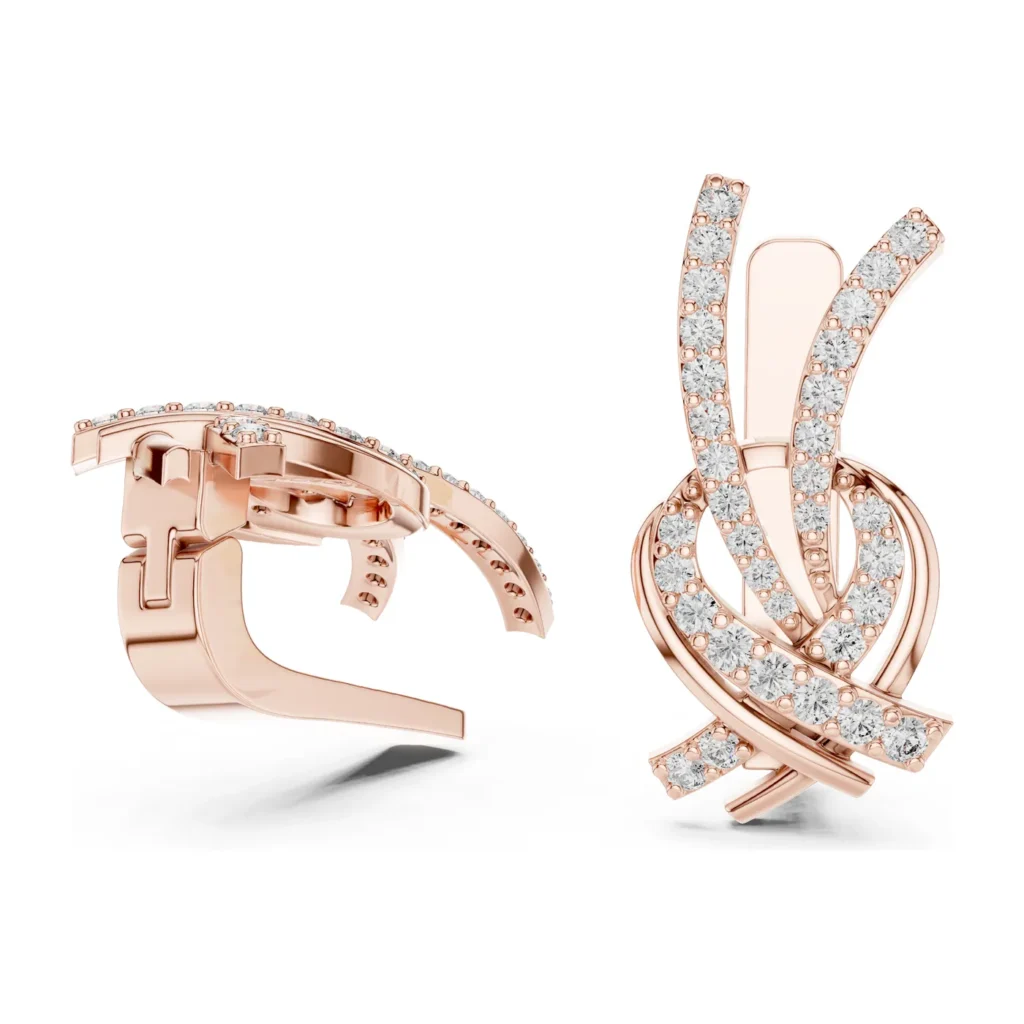Pavé Crossover Ribbon Earrings — photo 9
