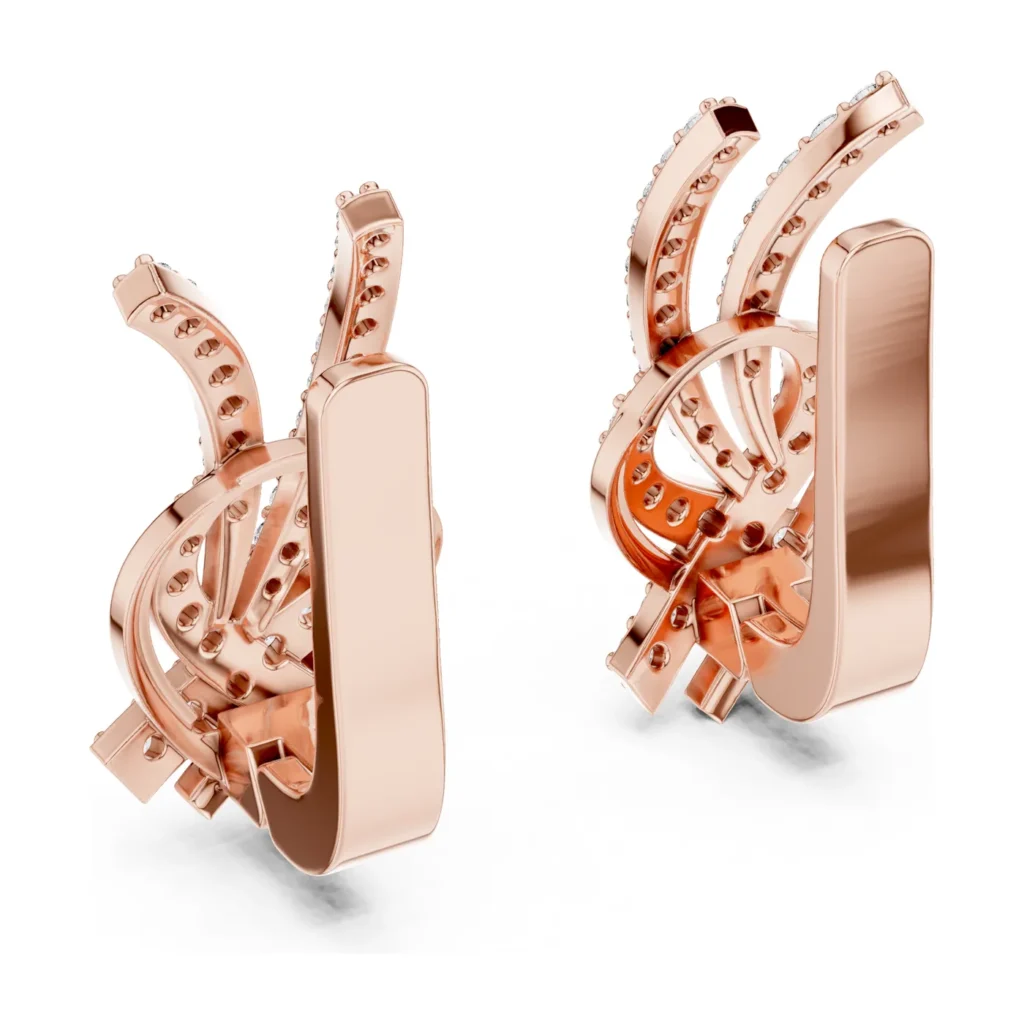 Pavé Crossover Ribbon Earrings — photo 11