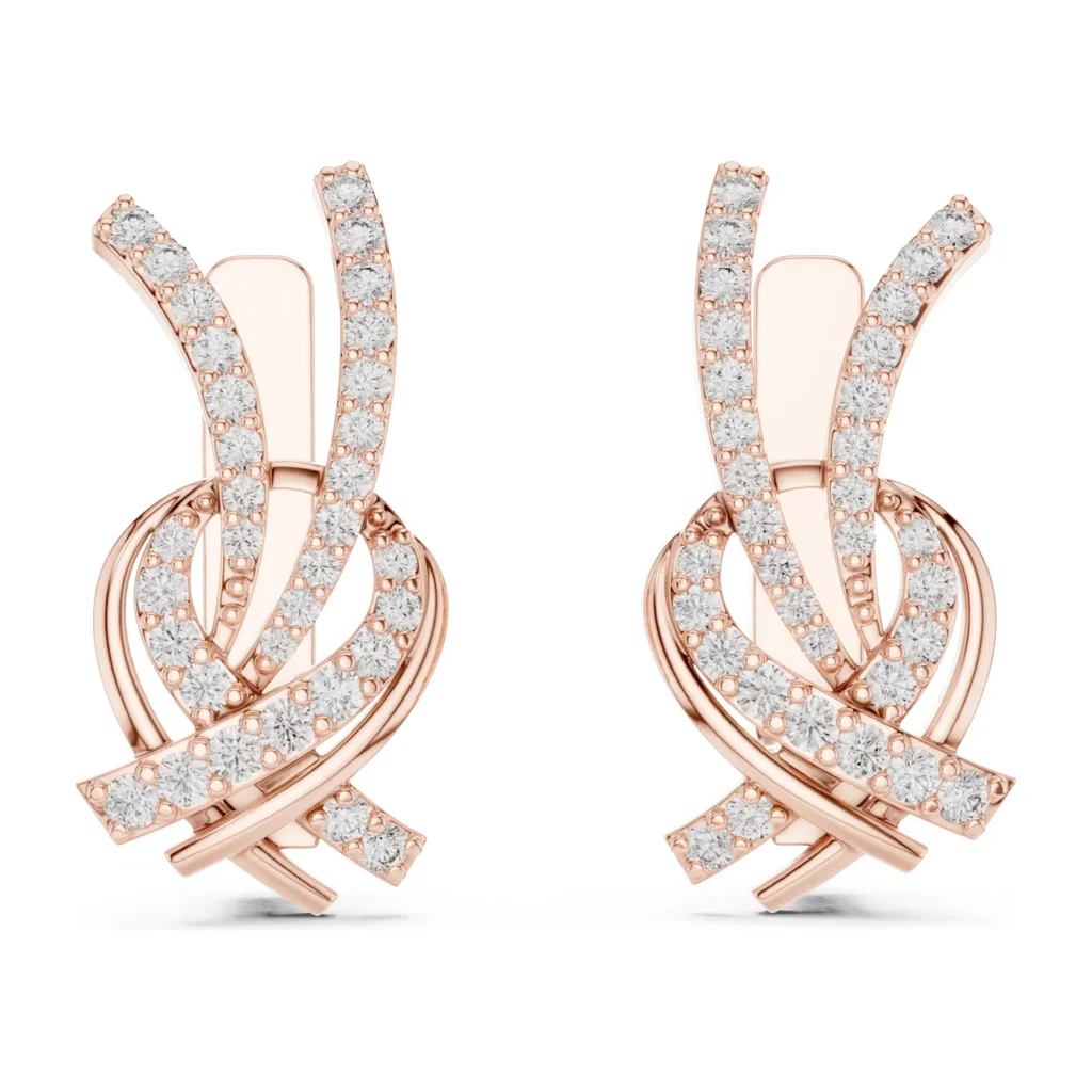 Pavé Crossover Ribbon Earrings — photo 12
