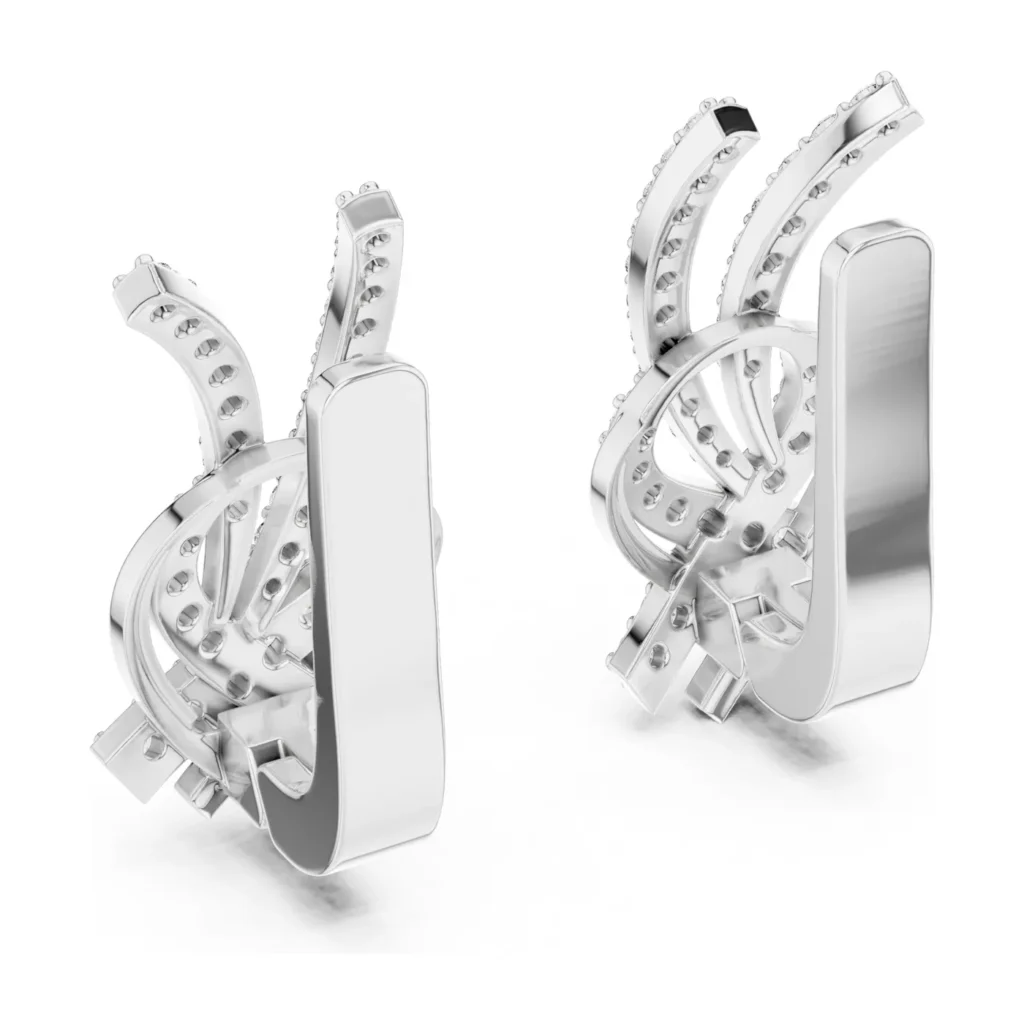 Pavé Crossover Ribbon Earrings — photo 7