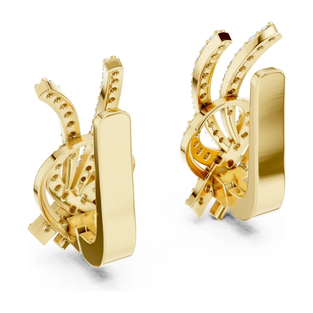 Pavé Crossover Ribbon Earrings — photo 3