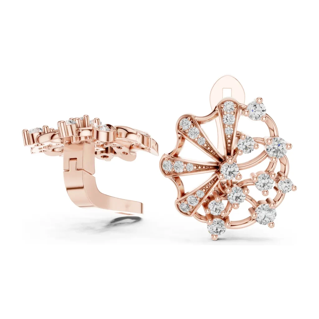 Fan Burst Diamond Earrings — photo 9