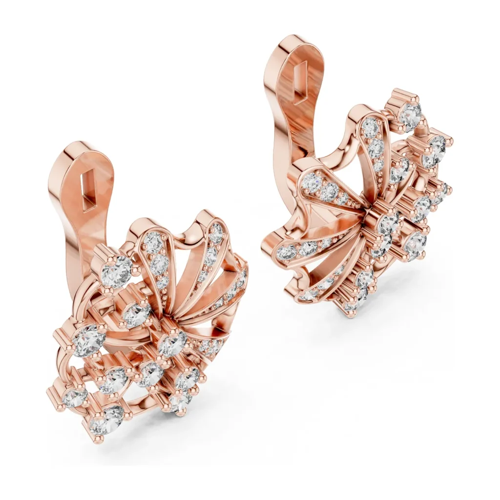 Fan Burst Diamond Earrings — photo 10