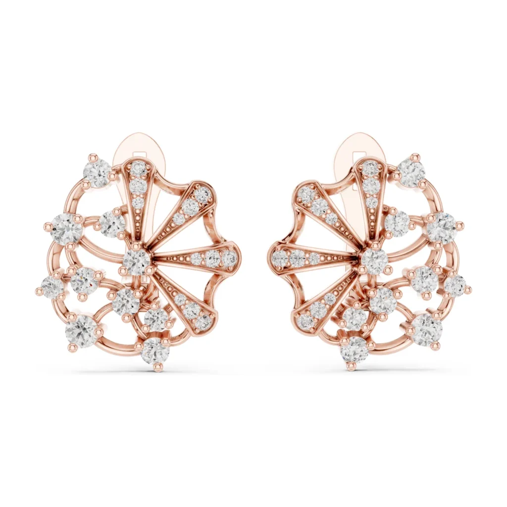 Fan Burst Diamond Earrings — photo 12