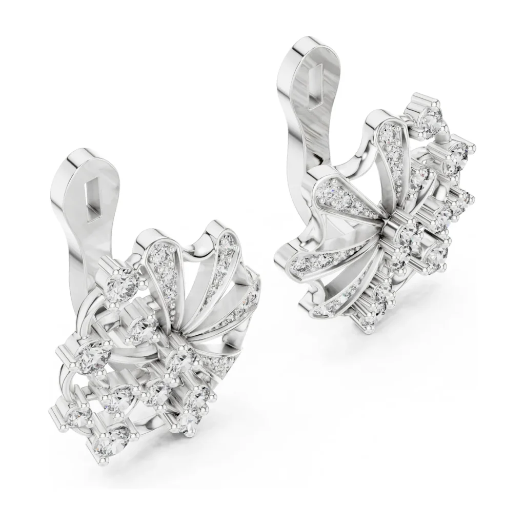 Fan Burst Diamond Earrings — photo 6