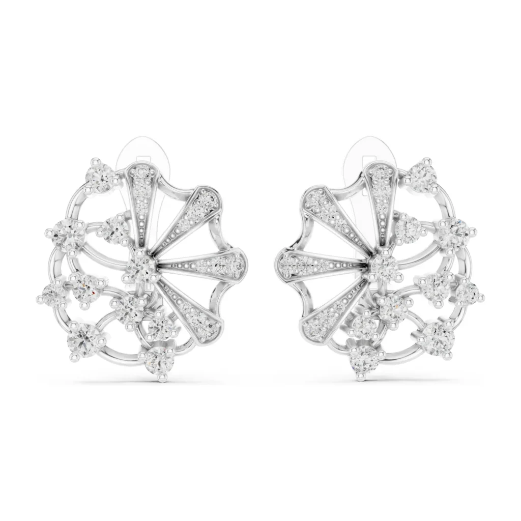 Fan Burst Diamond Earrings — photo 8