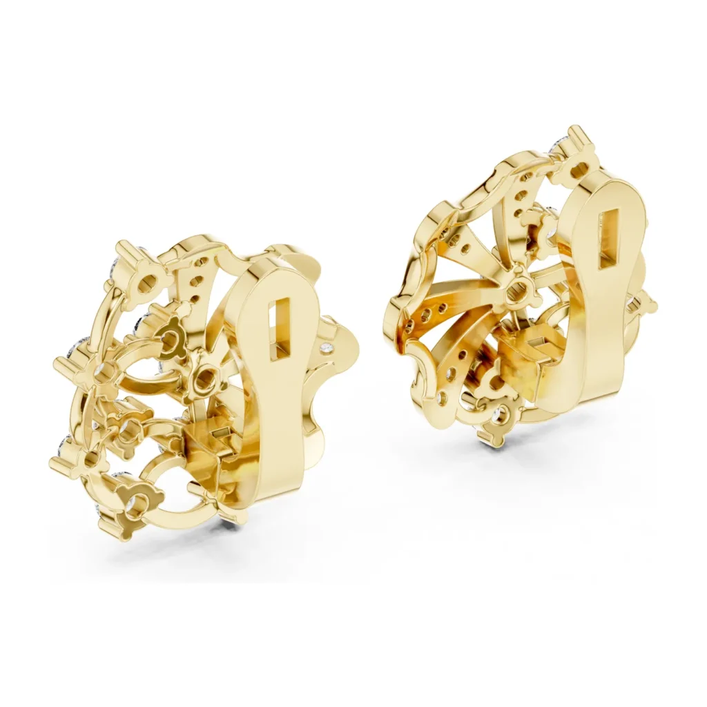 Fan Burst Diamond Earrings — photo 3