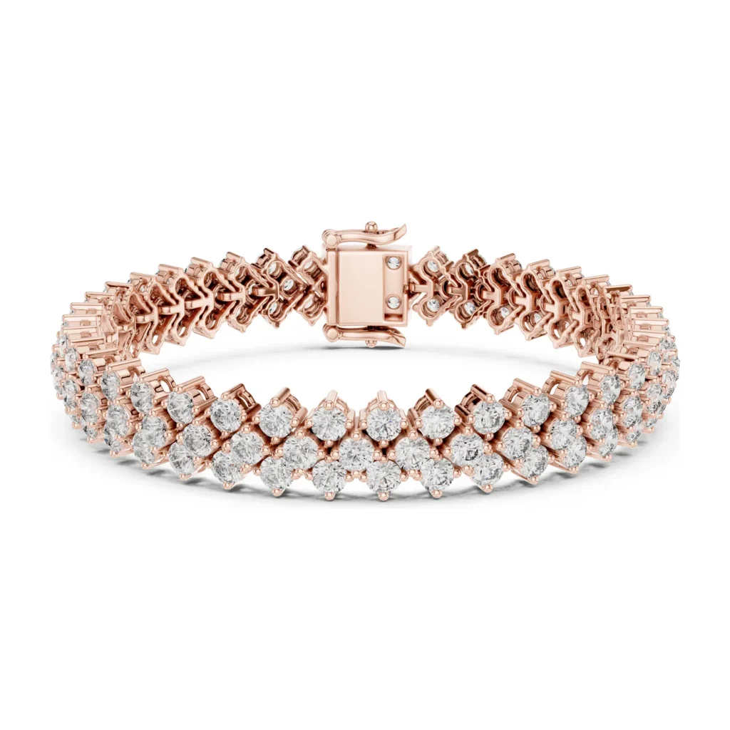 Double-Row Kite Diamond Bracelet — photo 12