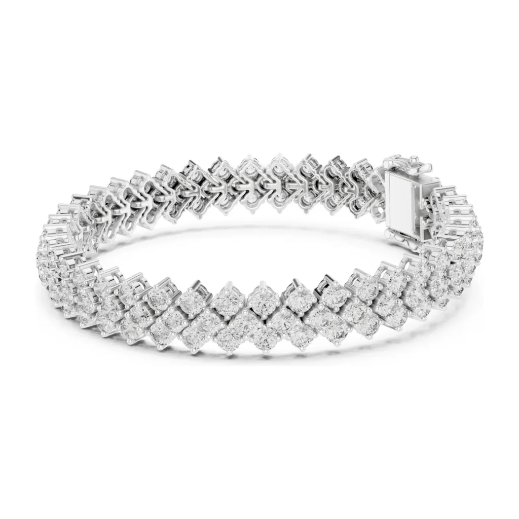 Double-Row Kite Diamond Bracelet — photo 5