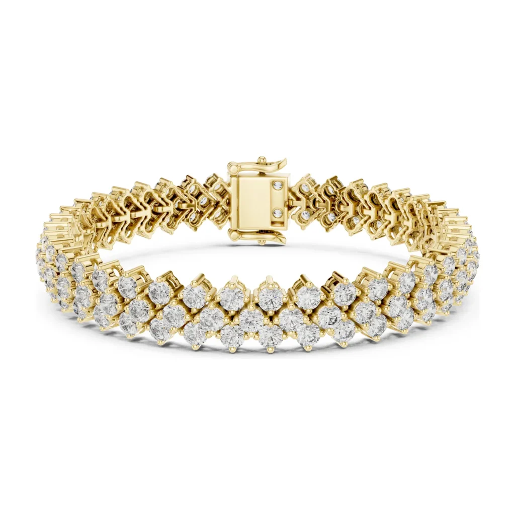 Double-Row Kite Diamond Bracelet — photo 4