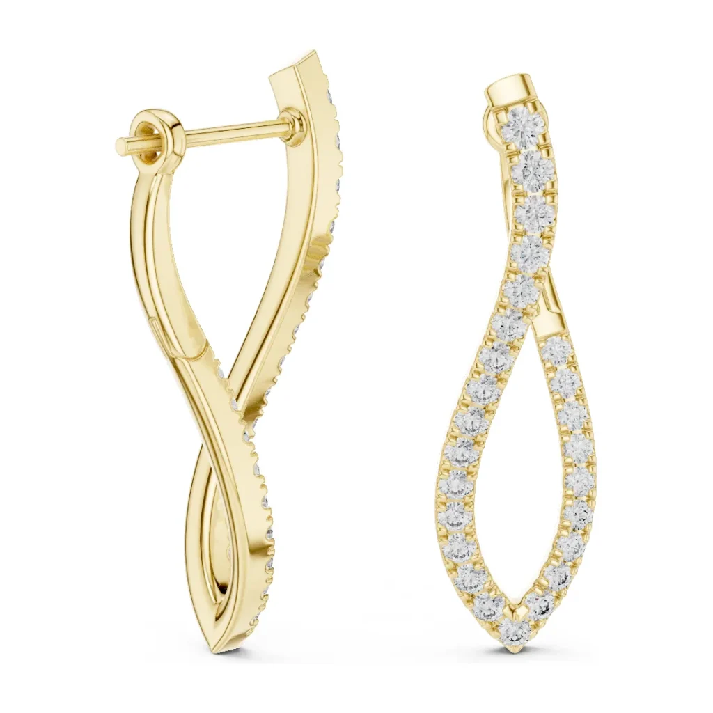 Pavé Twist Drop Earrings