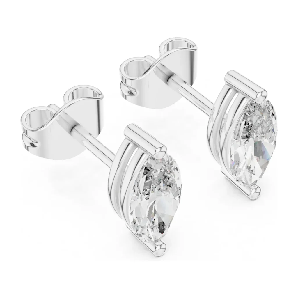 Marquise Solitaire Studs — photo 6