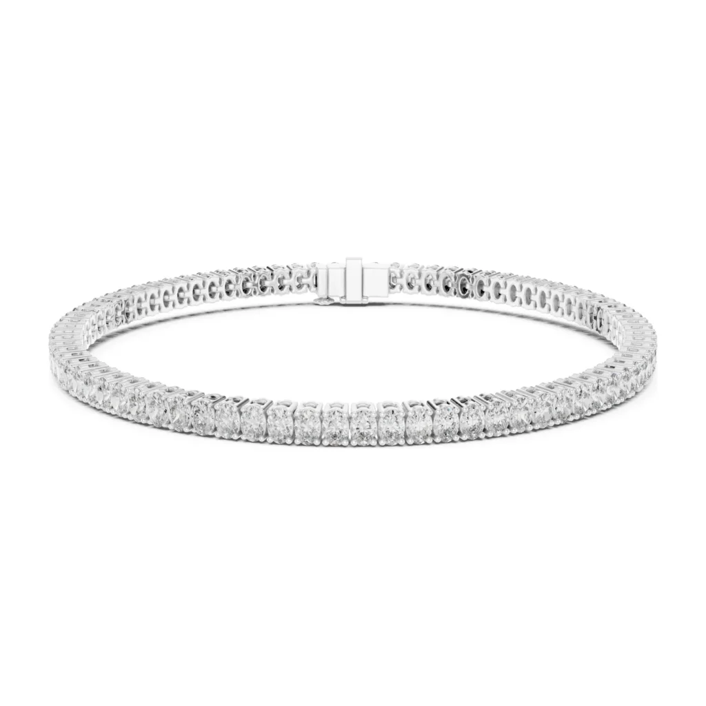 Shared-Prong Diamond Tennis Bangle — photo 8